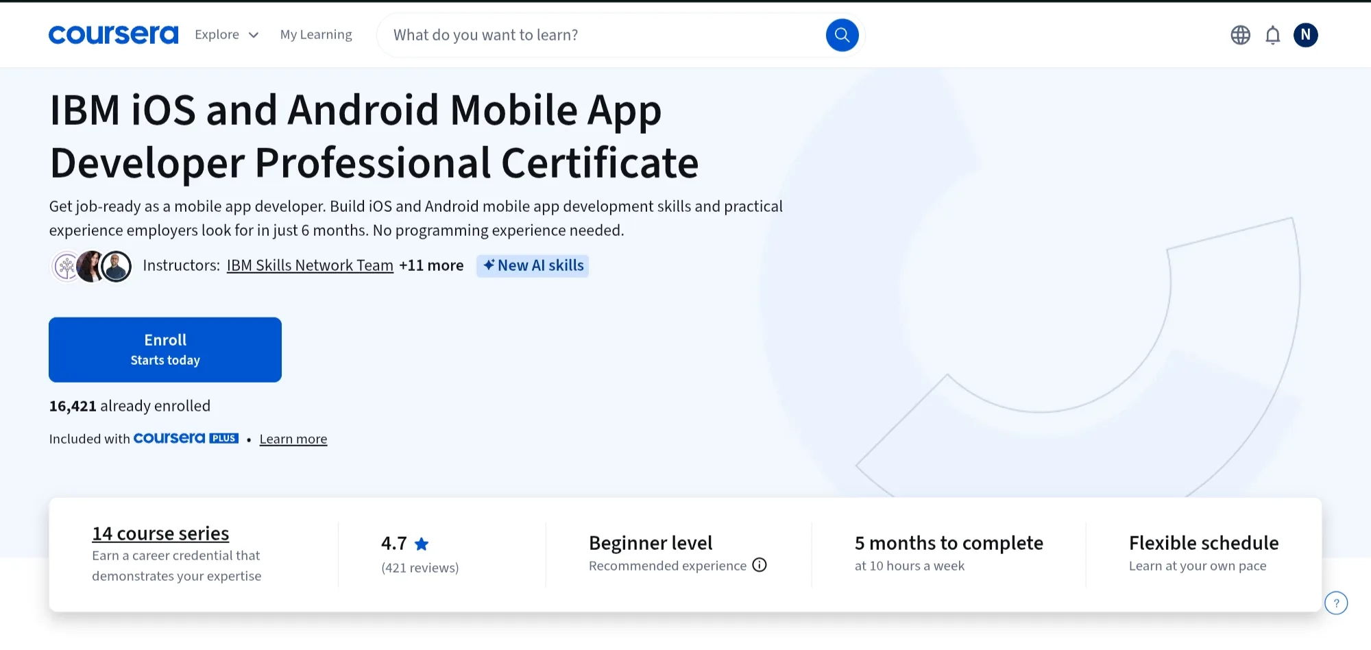IBM iOS and Android Mobile App Developer Professional Certificate