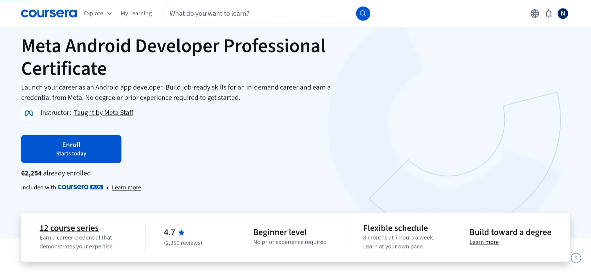 Meta Android Developer Professional Certificate