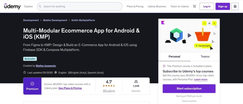 Multi-Modular E-commerce App for Android & iOS