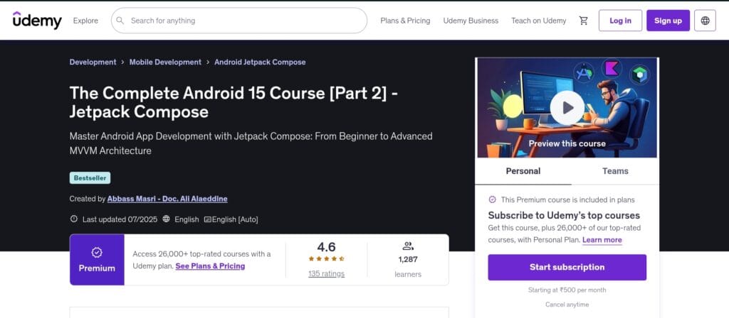 The Complete Android 15 Course [Part 2] - Jetpack Compose
