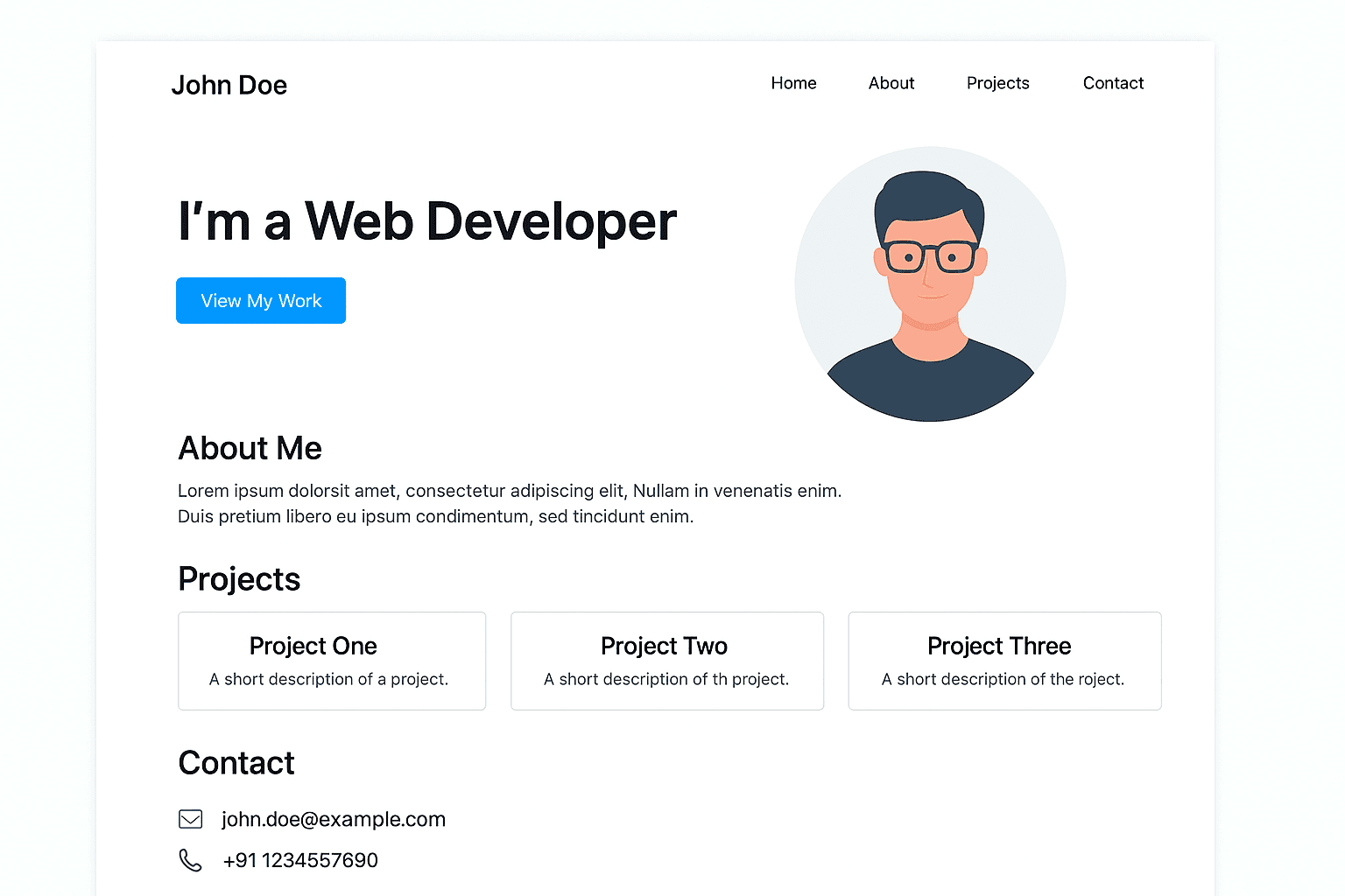 personal portfolio website personal portfolio website