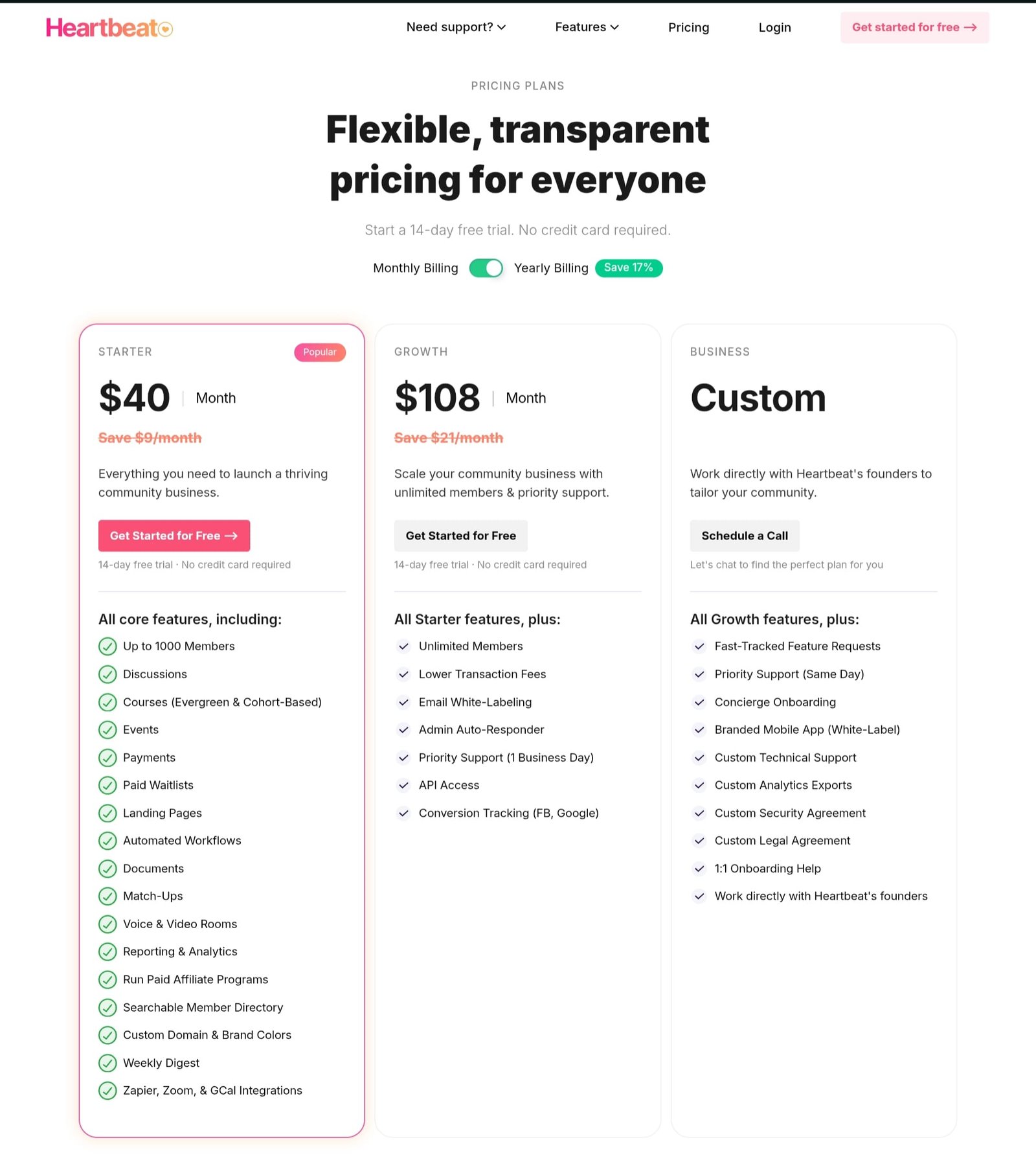 Heartbeat Pricing