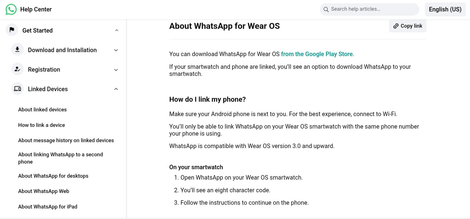 WhatsApp for Wear OS