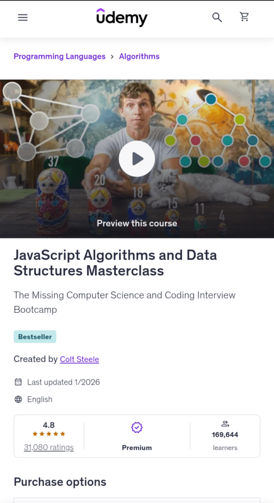 javascript algorithms and data structures