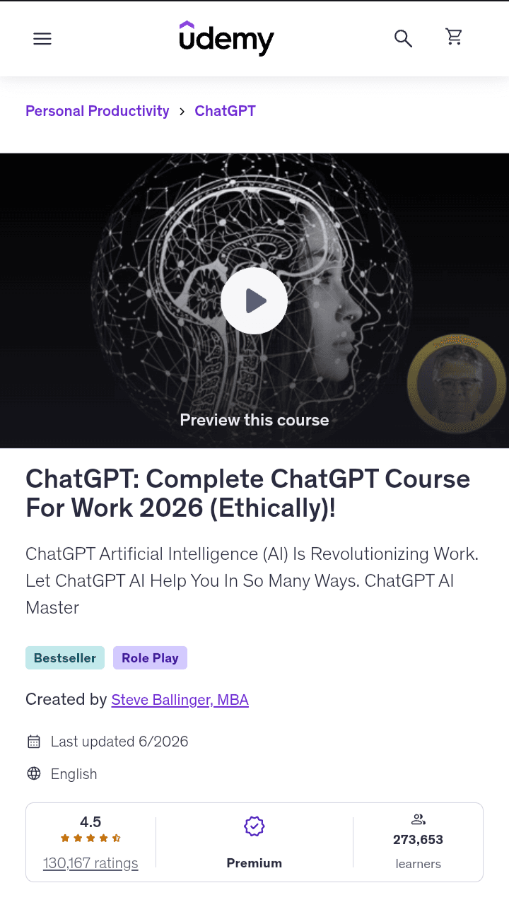Complete ChatGPT Course for Work