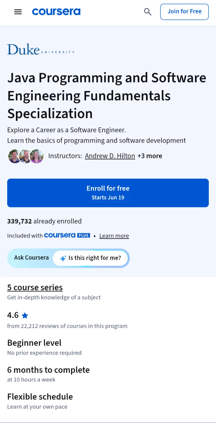 Java Programming and Software Engineering
