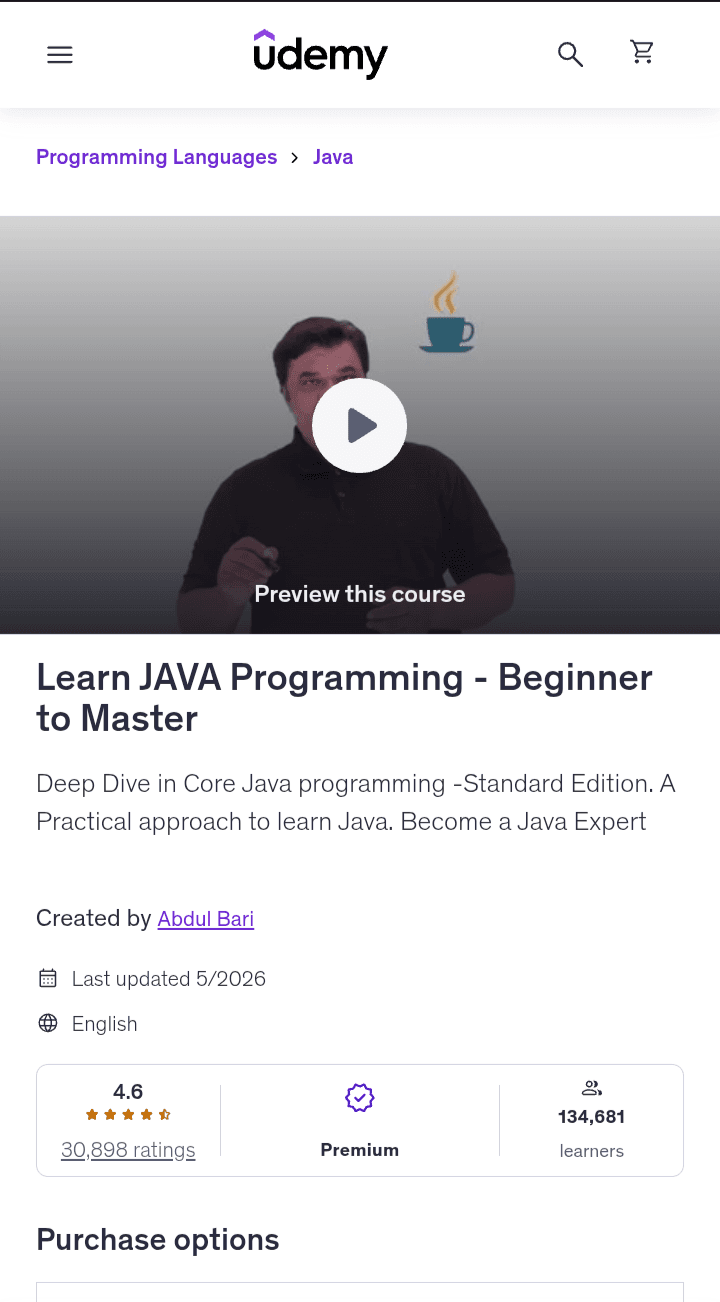 Learn Java Programming - Beginner to Advanced Learn Java Programming - Beginner to Advanced