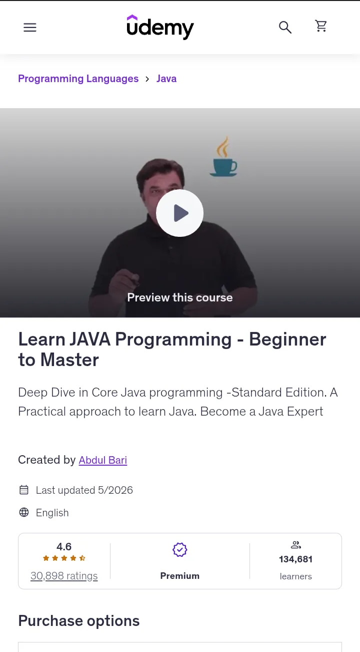 Learn Java Programming - Beginner to Advanced
