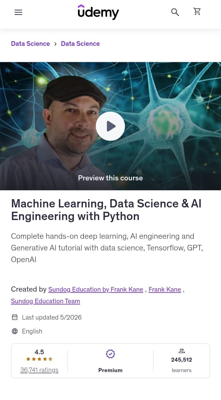 Machine Learning, Data Science, and AI Engineering with Python Machine Learning, Data Science, and AI Engineering with Python