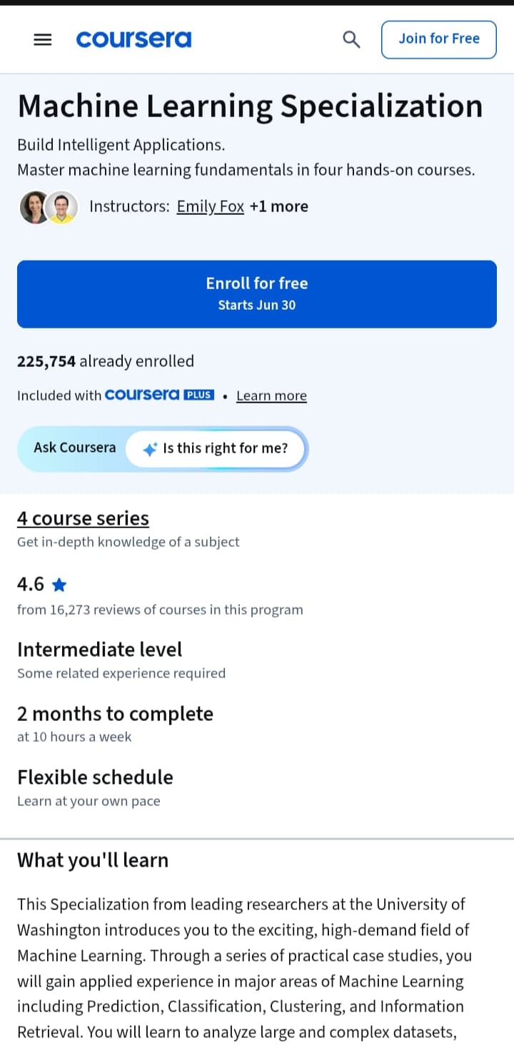 Machine Learning Specialization Machine Learning Specialization
