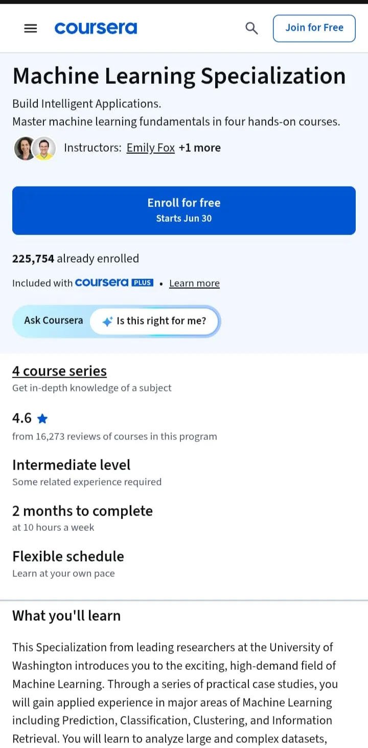 Machine Learning Specialization Machine Learning Specialization