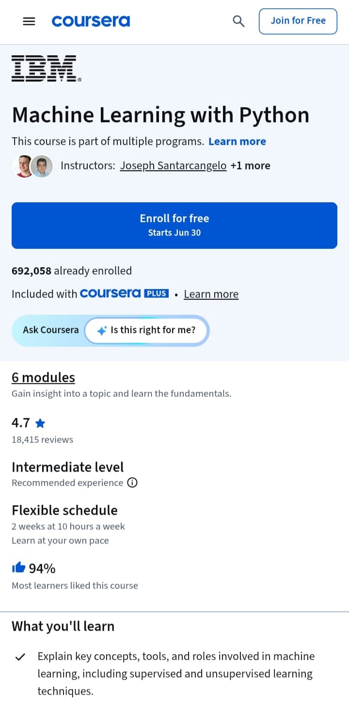 Machine Learning with Python Machine Learning with Python