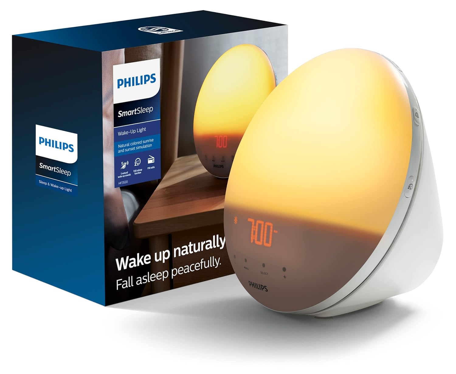 Philips Plastic Hf3520 Wake-Up Light With Alarm Philips Plastic Hf3520 Wake-Up Light With Alarm