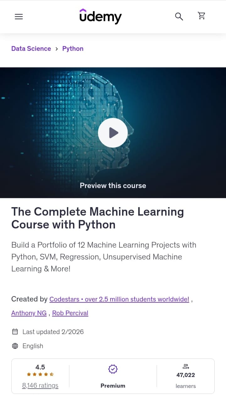 The Complete Machine Learning Courses with Python The Complete Machine Learning Courses with Python