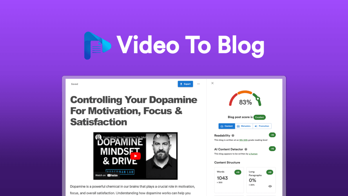 Video to Blog