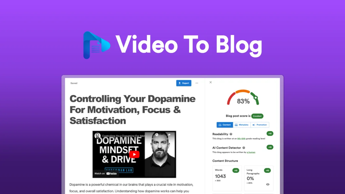 Video to Blog Video to Blog