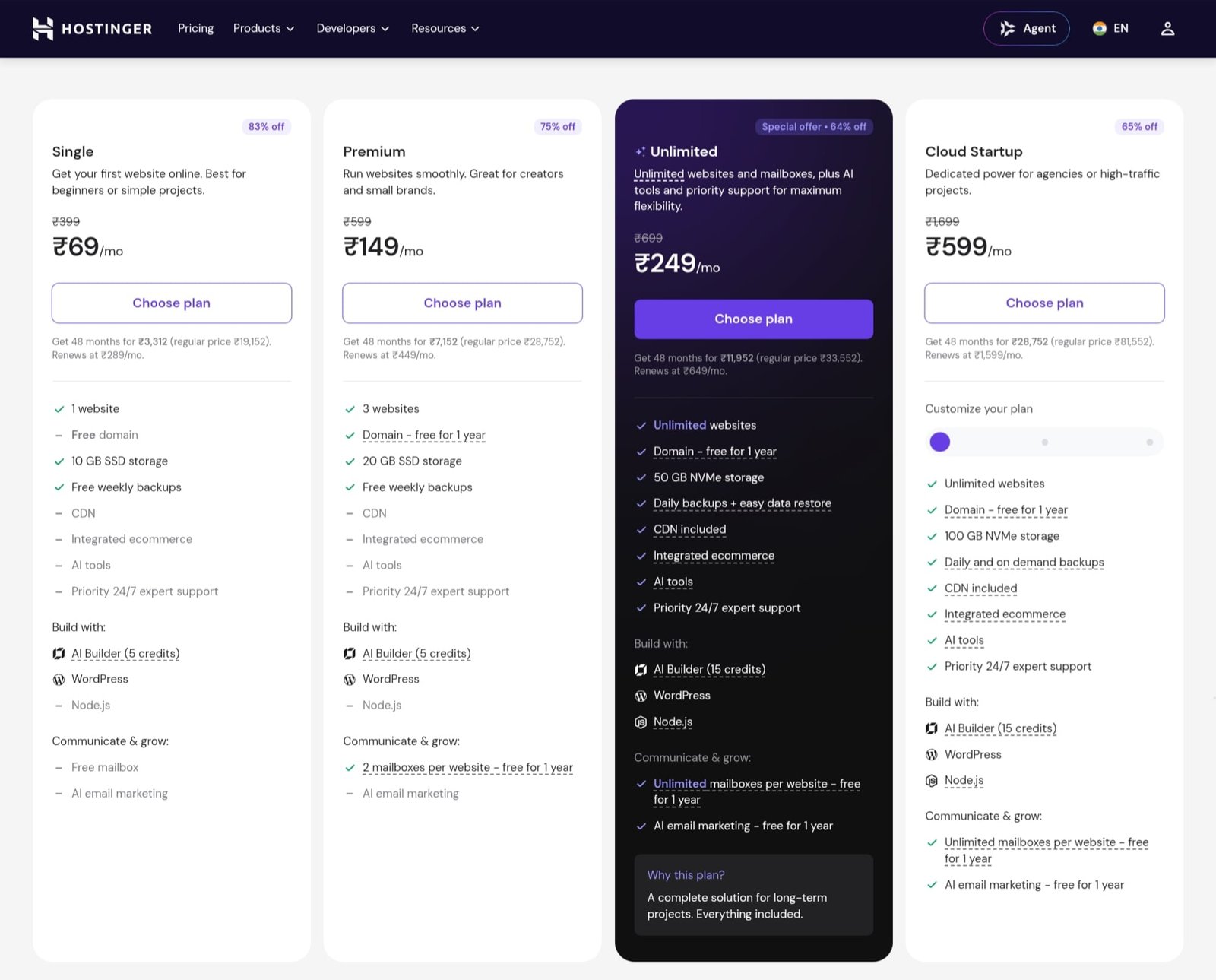Hostinger Pricing Hostinger Pricing