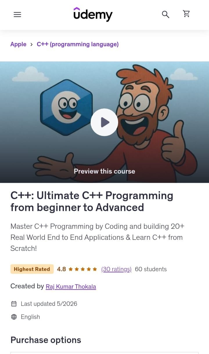 C++: Ultimate C++ Programming from Beginner to Advanced – Udemy C++: Ultimate C++ Programming from Beginner to Advanced – Udemy