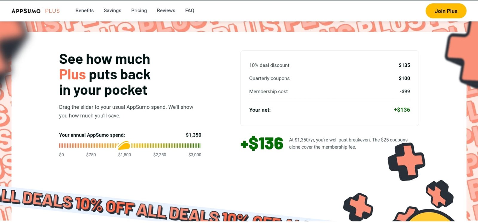 AppSumo Plus savings calculation AppSumo Plus savings calculation