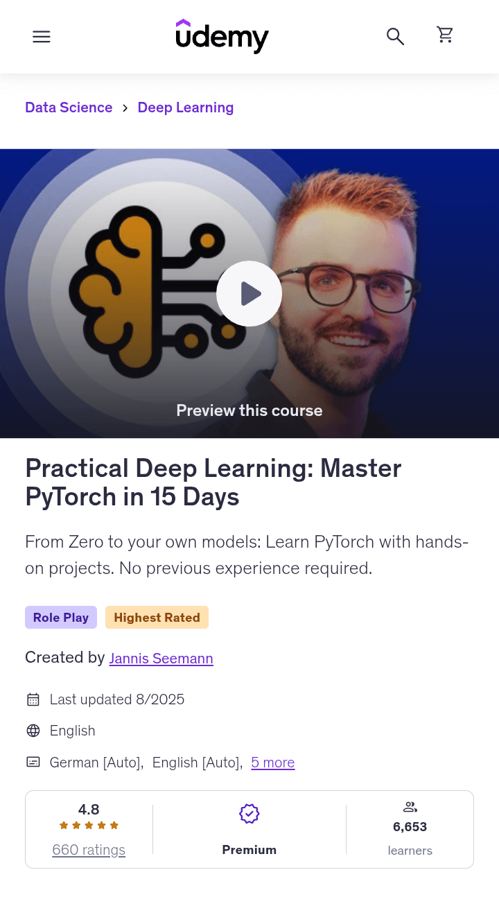 Practical Deep learning Practical Deep learning
