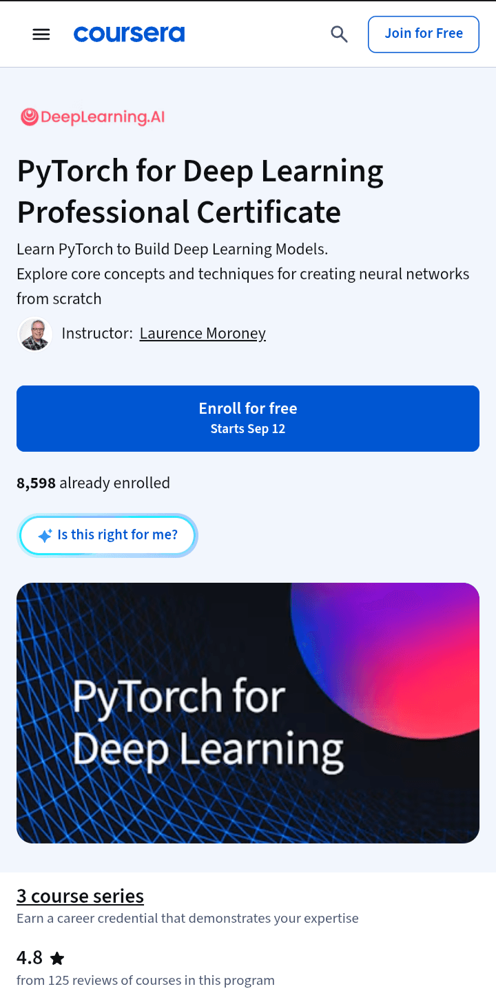 PyTorch for Deep Learning PyTorch for Deep Learning