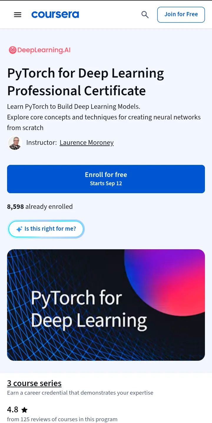 PyTorch for Deep Learning PyTorch for Deep Learning