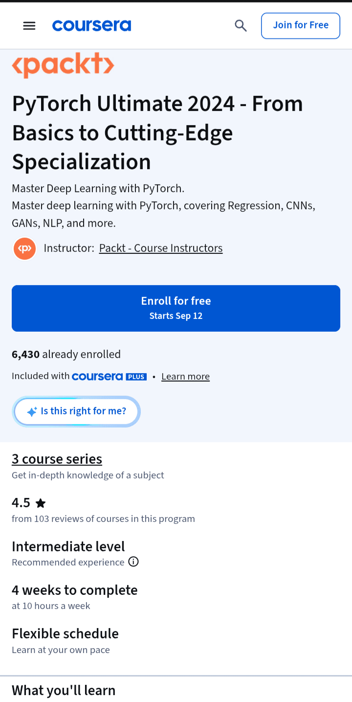 Pytorch Ultimate course Pytorch Ultimate course