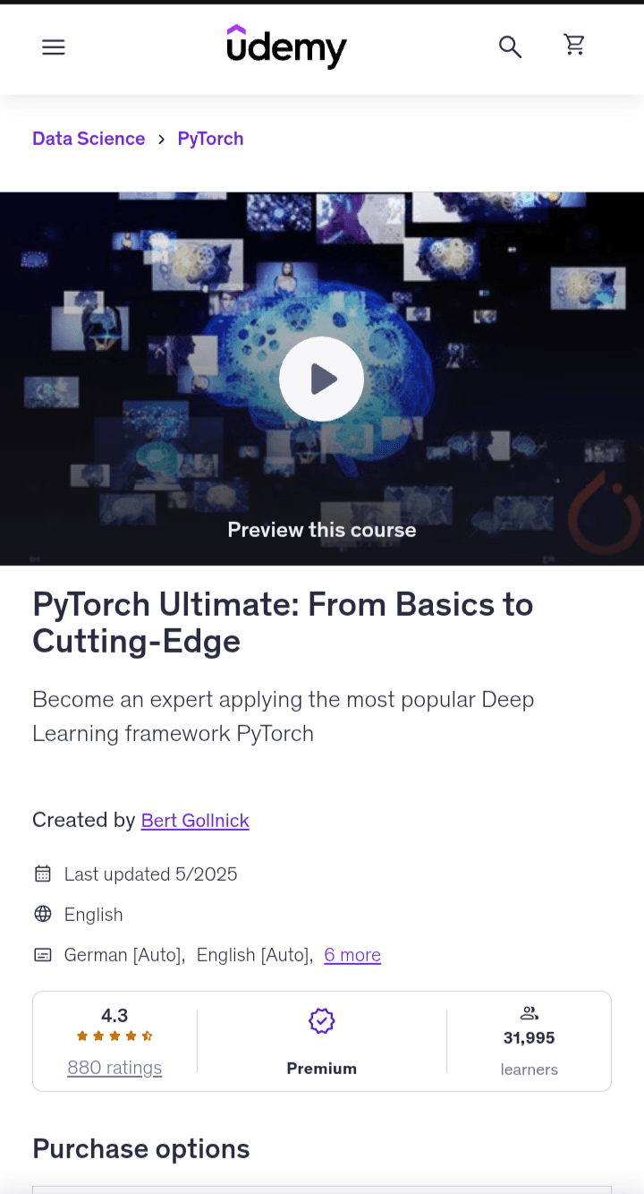 Pytorch Ultimate from basics to cutting-edge Pytorch Ultimate from basics to cutting-edge