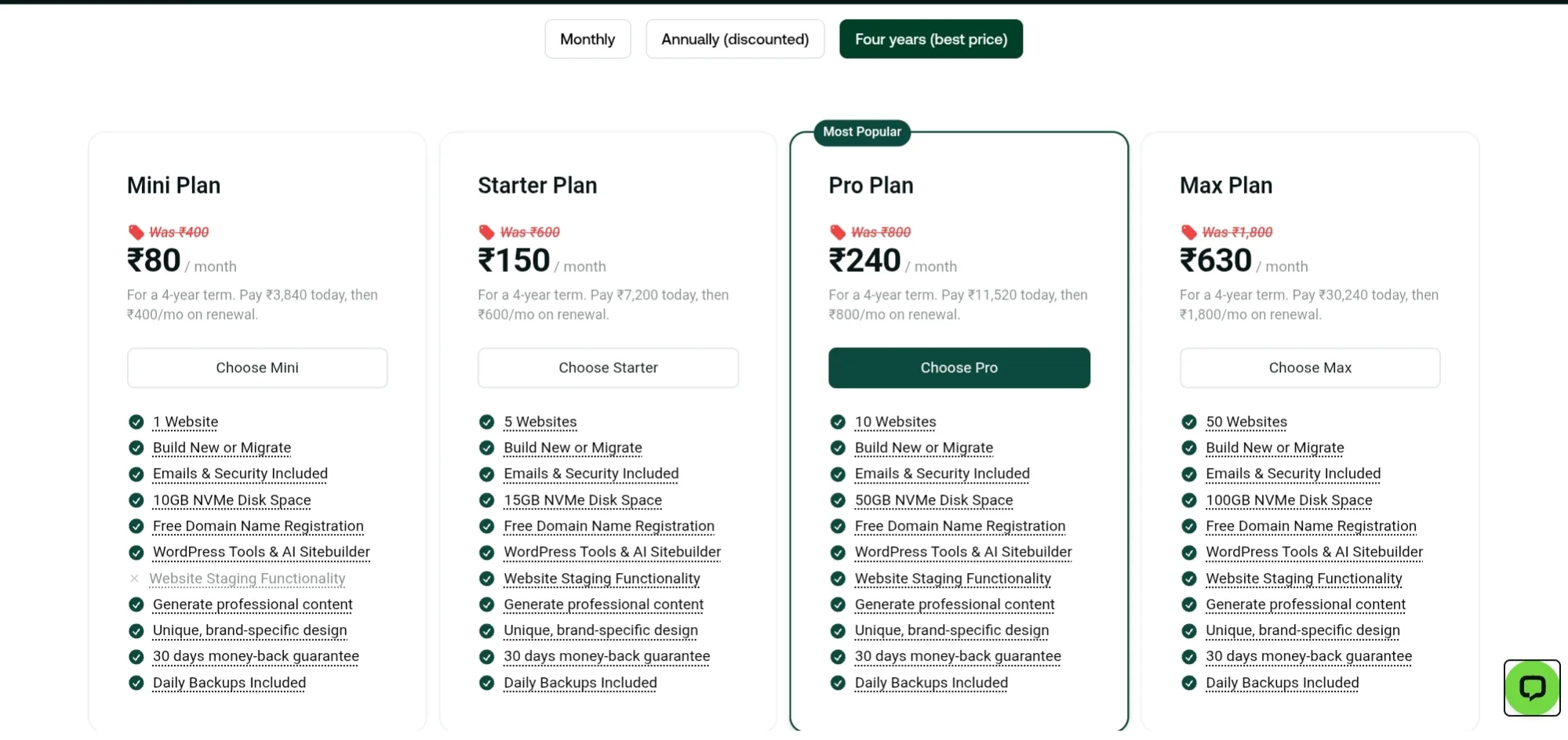 Hosting.com pricing