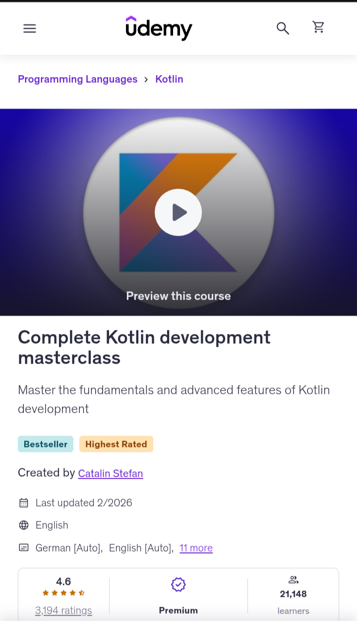 complete Kotlin development masterclass complete Kotlin development masterclass