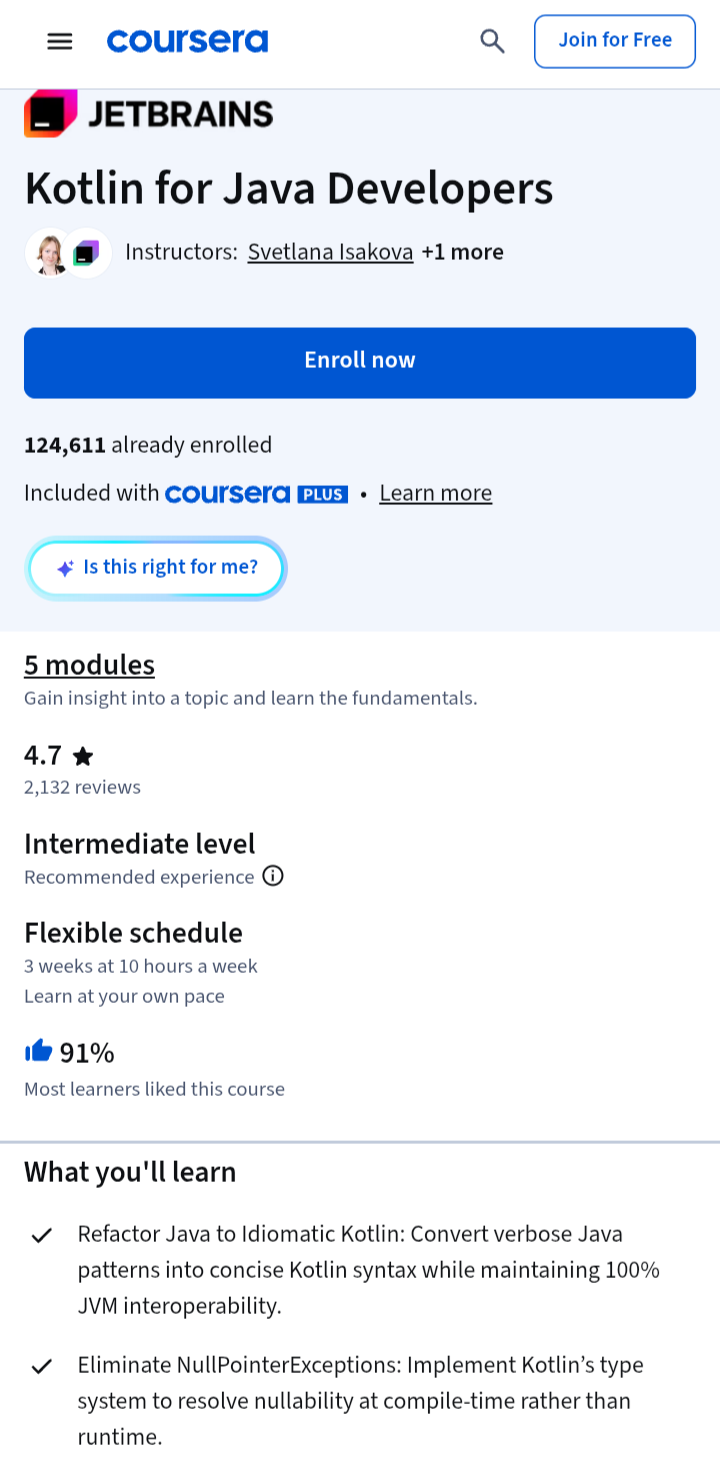 kotlin for java developers Coursera kotlin for java developers Coursera